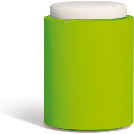 Pouf Comfy Rond Vert en Polymère Monacis - Ø 40 cm - 54 H (1/3)