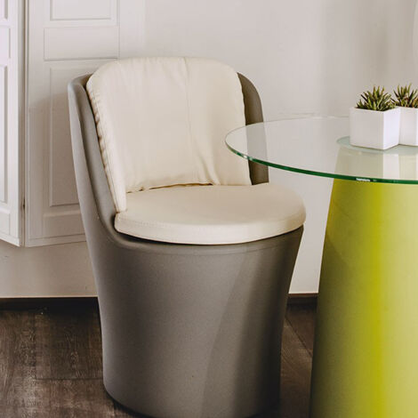 Fauteuil Comfy Moon Gris en polymère Monacis - Ø60 cm - 80 H (1/2)