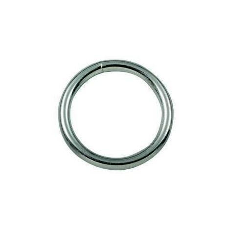 Anneaux soudés zincocromatés, lot de 50 pièces, fil de 6 mm, trou de 40 mm (1/2)