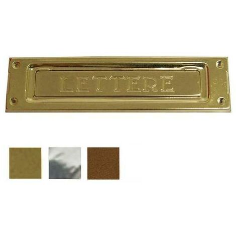 Trou de lettre en acier inoxydable poli 235mm x 60mm – Pour fixation avec vis – Résistant à la corrosion – Pour espaces extérieurs - MM 235 X