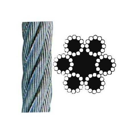 Câble en acier galvanisé 72 fils commerciaux 100 M dia.12 Mm