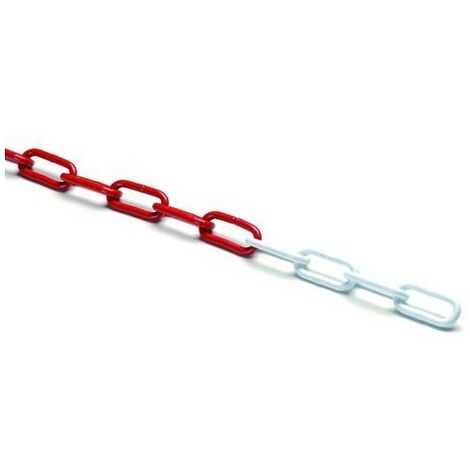 Chaîne zinguée bicolore blanc/rouge 30 m mm. 5 (1/3)