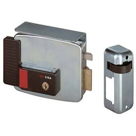 Serrure électrique à appliquer pour fer – Double cylindre – Norme EN-14846:08 – Sécurité renforcée pour portails fixes – Cisa (1/3)