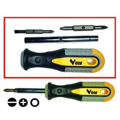 Tournevis Vigor Multibits 6 Embouts Magnétiques (1/3)