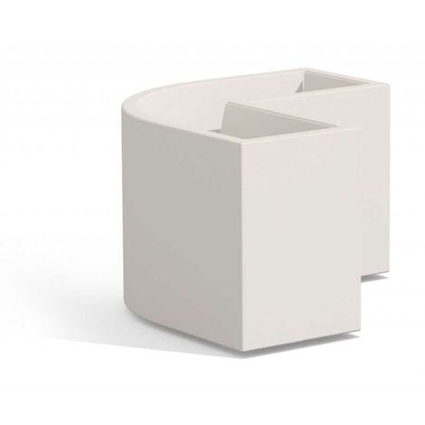 Pot de fleurs d'angle 160 x 35 cm – H 50 cm – En polyéthylène recyclable – Résistant aux intempéries – Pour intérieur et extérieur – Monacis (1/2)