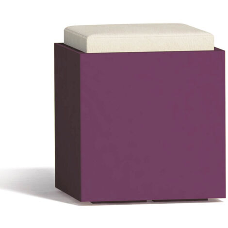 Pouf Comfy Carré Viola en Polymère Monacis - L 40X40X47,5 H (1/3)