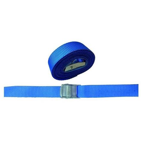 Courroies simples Vigor Bleu avec pince 25 mm 2,5 m (1/2)