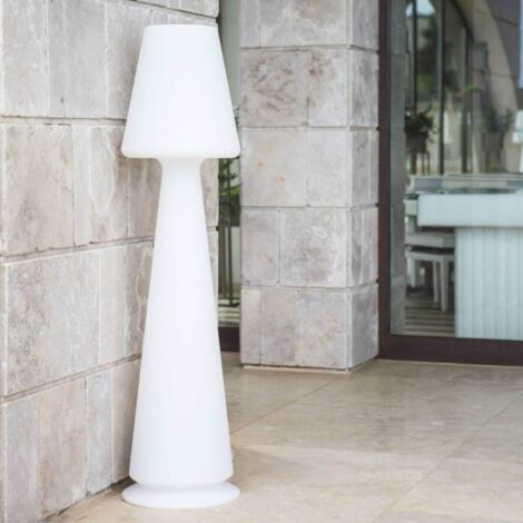 Lampadaire design H165 en polymère à lumière blanche pour intérieur et extérieur - Fabriqué en Italie - Monacis