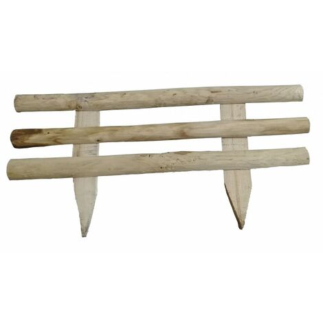 Pack de 2 pièces Petite clôture Circe Dimensions 100Xh30/50 cm en bois de châtaignier Alce (1/2)