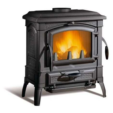 Nordica – Poêle à bois fonte Isetta 7,7 kW – Rendement 82 % – Foyer en fonte – Sortie fumées Ø 150 mm – Classe énergétique A+ (1/5)