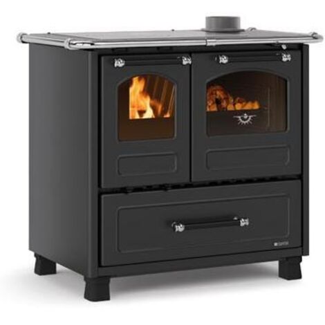 Nordica – Cuisinière à bois 7,5 kW – Foyer en fonte G20 – Four émaillé 41L – Dimensions 96x64x85 cm – Classe A+ – Compatible bûches 30 cm