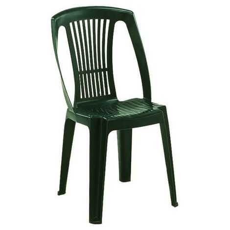 Progarden – Chaise bistrot empilable en polypropylène vert – Hauteur d'assise 45 cm – Résistante aux intempéries et moisissures – Dimensions 46 x 53 x 86 cm