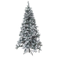 Arbre de Noël « Sestriere » enneigé 150 cm – PVC neige dispersée – base en métal