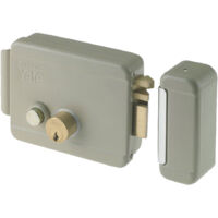 Yale – Serrure électrique 12V – Cylindre fixe 70 mm – Verrouillage double – Boîtier acier peint – Pour entrées résidentielles motorisées