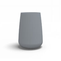 Vase haut au design moderne Ø43 H75 en polymère gris résistant pour l'intérieur et l'extérieur - Fabriqué en Italie - Monacis