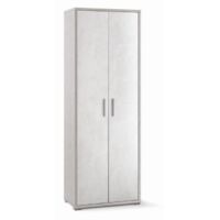 Armoire haute polyvalente à deux portes en Ossido White 71x41x h199 cm
