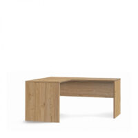 Bureau d'angle gauche 160 cm (L) x 150 cm (P) x 76 cm (H) – Finition noyer – Sarmog