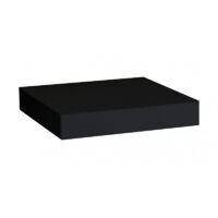 Étagère murale, étagère alvéolée, étagère en bois, étagère murale, noire, 25 x 25 x 3,8 cm - Minerva