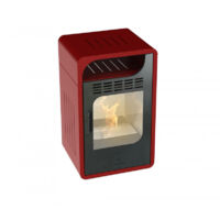 Poêle à bioéthanol Fiammetta ventilée – 1,5 litre – acier peint bordeaux