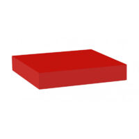 Étagère murale, étagère alvéolée, étagère en bois, rouge, 25 x 25 x 3,8 cm - Minerva