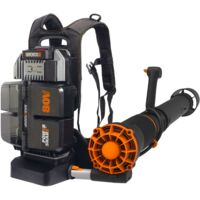 Worx – Souffleur à batterie avec 4 batteries 4.0Ah – Modèle WG572E – Vitesse 240 km/h – Moteur Brushless – Autonomie 270 min