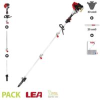 Ébrancheur thermique 32,6 cc 1,4 cv – Longueur guide 25 cm – Tube de transmission 26 mm – Pour branches jusqu'à 2,70 m – LE3332625A – LEA