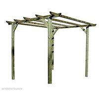 Pergola en bois 300x300 cm – Pin traité autoclave – Piliers 9x9 cm, hauteur 240 cm – Kit de montage inclus – Blinky