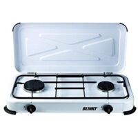Plaque de cuisson à gaz GPL Blinky avec couvercle, 2 feux