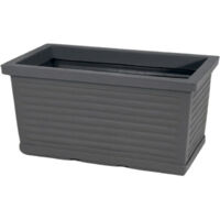 Boîte de balcon en Monacis Polymer Millerighe Anthracite cm 60 (60X22X20h)