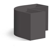 Pot de fleurs d'angle 160 x 35 x 50 cm – Polymère recyclable anthracite – Résistant aux intempéries – Pour intérieur et extérieur – Monacis