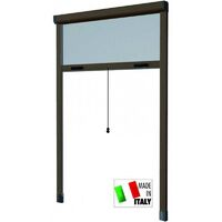 Moustiquaire en aluminium Hu-Firma verticale Marron 100x250 cm