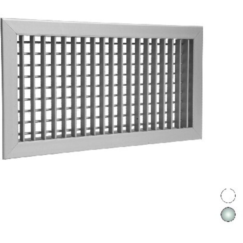 Bocchetta Di Mandata Alluminio 400x150 Mm Bianca – Doppia Fila Alette Orientabili, Per Climatizzatori E Stufe