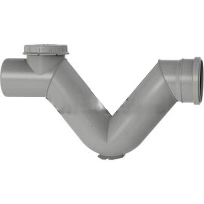 Sifone Saldatura A Piastra Sifone Per Trapani In PVC - Diametro 125 Mm Con Tappo Ispezione Materiale Plastico Idraulico