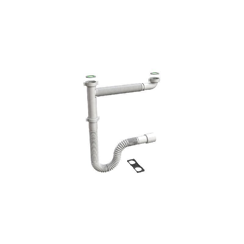 SIFONE TUBO SCARICO FLESSIBILE ESTENSIBILE LAVELLO LAVABO 1.1/4 x 32 CROMATO | Leroy Merlin