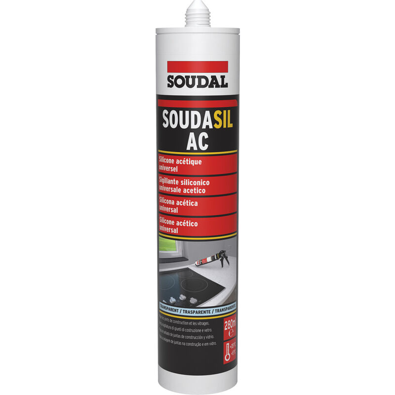 Soudasil ac trasparente 280ml silicone acetico universale