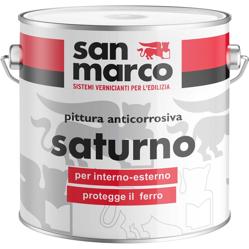 Saturno pittura di fondo antiruggine bianco lt 2,5