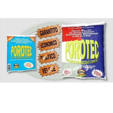 POROTEC 250 gr MADRAS ADDITIVO DEUMIDIFICANTE ANTIUMIDO PER INTONACO