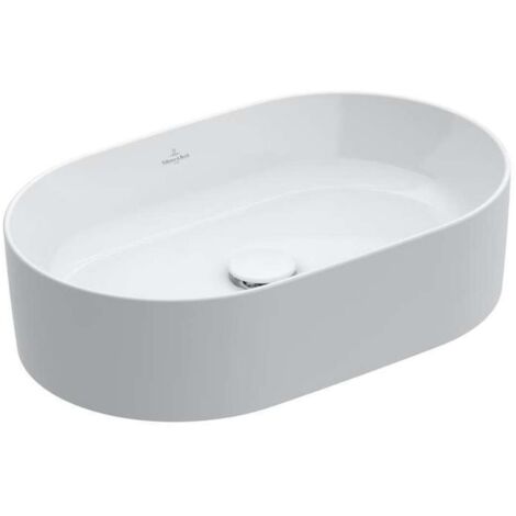 Collaro lavabo da appoggio 560x360x145mm stone white ceramicplus (1/4)