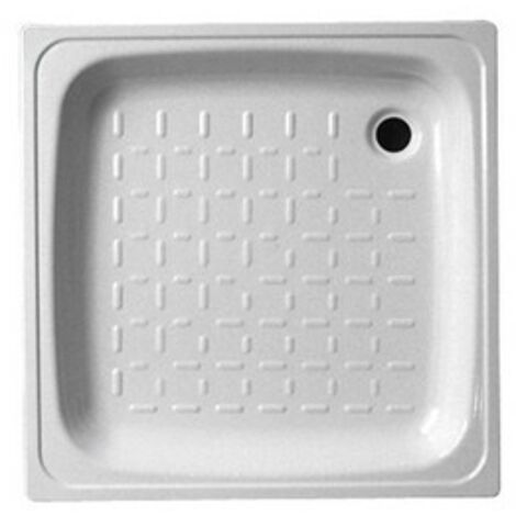 Piatto doccia 70x70 cm in acciaio bianco