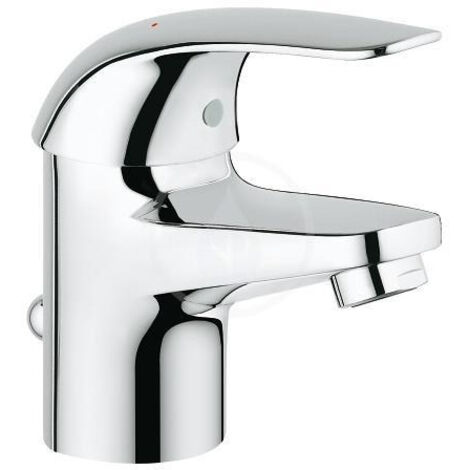 Grohe Euroeco - Miscelatore monocomando S per lavabo, con piletta di scarico, cromato 23262000