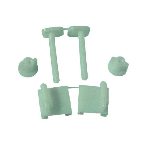 Coppia supporti per sedili in pvc con viti in plastica bianco