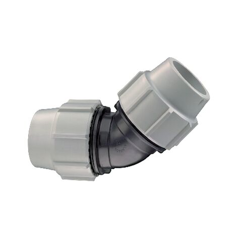 Gomito a 45° plasson per tubo polietilene diam. 50
