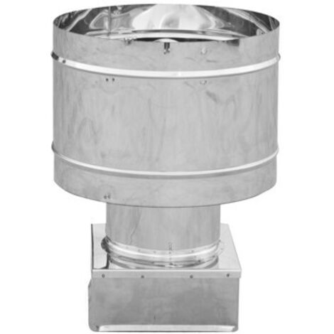 FUMAIOLO 4 VENTI BASE QUADRA ACCIAIO INOX mm 450x450