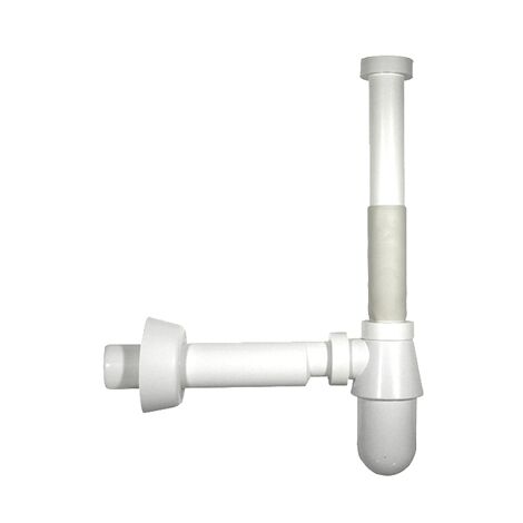 Sifone a bottiglia "monster" senza piletta bianco 1"1/4  32 x 250 mm.