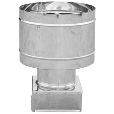 FUMAIOLO 4 VENTI BASE QUADRA ACCIAIO INOX mm 250x250 DK (1/2)