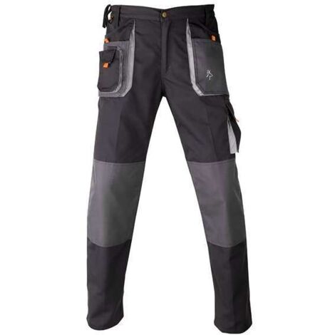 Pantalone smart taglia l grigio scuro/grigio vestibilità regular