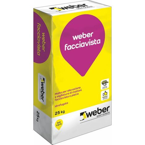 Weber facciavista malta idrofugata grigio cemento sacco kg 25