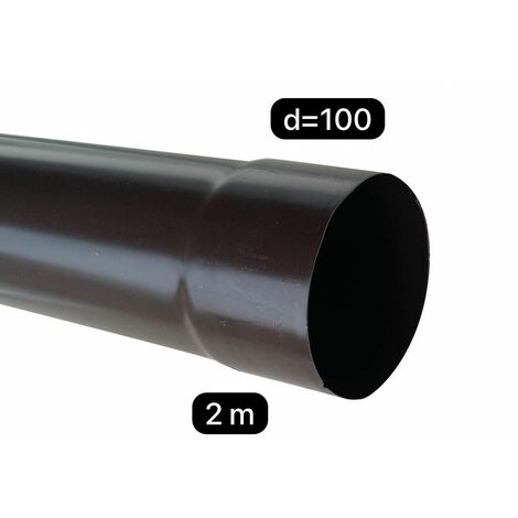 Tubo pluviale in p.v.c. Ø100 testa di moro 2 ml