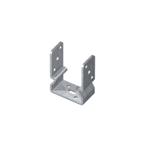 Supporto ad "u" con pieghe a pavimento per travi in legno 101x60x150x95 mm