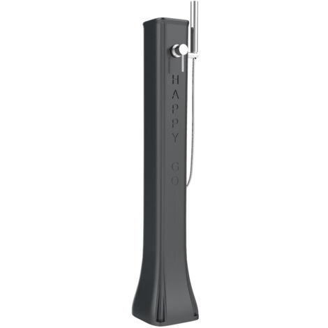 Doccia solare da giardino 23l miscelatore e doccetta mobile arkema happy go grigio antracite